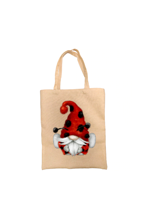 Gonk Ladybug Tote Bag, Gnome Bag, Personalised Tote Bag